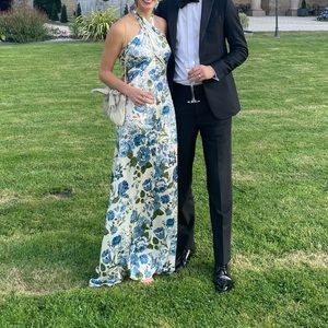 Reformation Silk Halter Dress